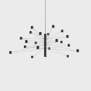 kdln LED hanglamp POLAR 20.2, Ø 107 cm zwart 20-lamps dimbaar