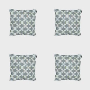 Madison - Sierkussen Trivia grey - Ca. 50x50 cm - Set van 4