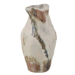 J-Line vaas Maan Vervormd - keramiek - mix - 26.5 cm hoog