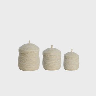 Light & Living - Mand KENMARE - Ø34x36cm - Bruin - Set van 3