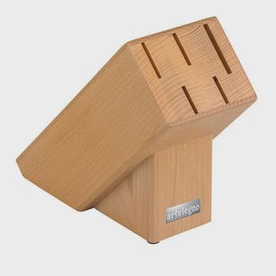 Artelegno - Milano Messenblok voor 5 Messen - Beukenhout