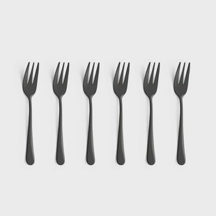 Amefa - Austin 6 Gebaksvorkjes - Mat Zwart