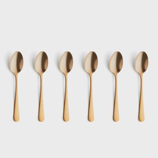 Amefa - Austin 6 Theelepels - Mat Goud