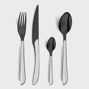 Amefa - Lumino 16-delige Bestekset - Zwart/Wit