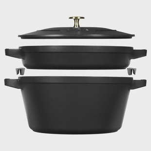 Staub - Stackable 2-delige Pannenset 24 cm - Zwart