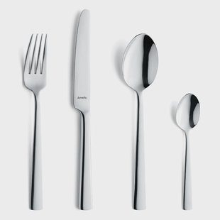 Amefa - Moderno 24-delige Bestekset in Luxe Houten Kist - Zilver