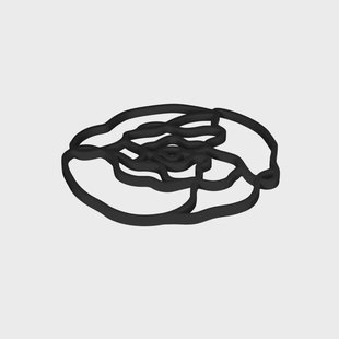 Tools2Cook - Siliconen Onderzetter Peony Black