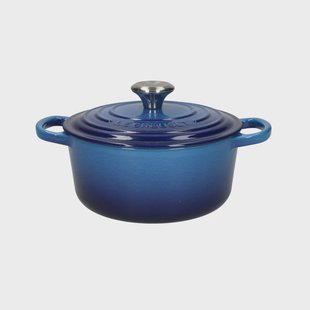 Le Creuset - Braad- / Stoofpan Signature rond Azure 18cm 1,8l