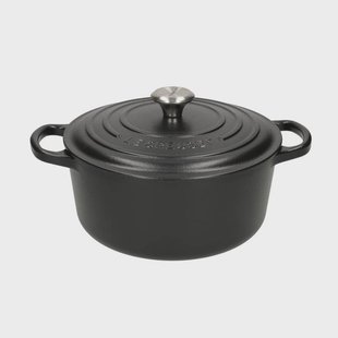Le Creuset - Signature Braadpan Mat Zwart 20 cm (zwart interieur)