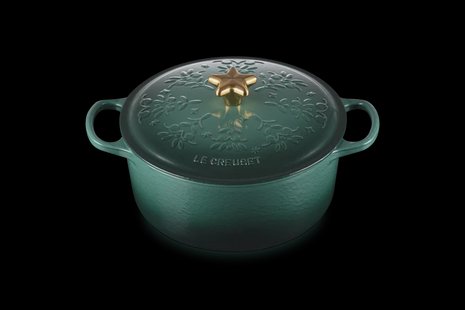 Le Creuset - Noel braadpan 4,2 liter ø 24 cm gietijzer groen