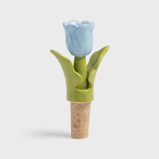 &Klevering - Flessenstop tulp blauw