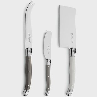 Lou Laguiole - Tradition 3-delige Kaasmessen set - Peper/Parel/Taupe