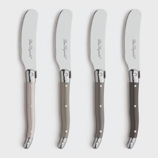 Lou Laguiole - Tradition 4-delige Botermessen set - Peper/Antreciet/Parel/Taupe