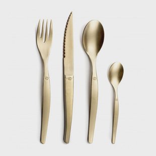 Lou Laguiole - Jet 16-delige Bestekset - Stonewash Champagne