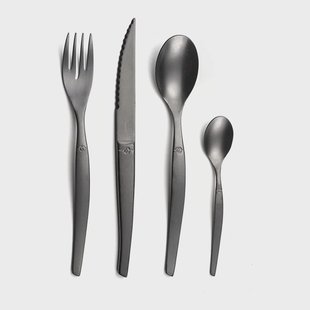 Lou Laguiole - Jet 16-delige Bestekset - Stonewash Zwart