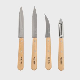 Opinel - Les Essentiels 4-delige Messenset Klein - Beukenhout