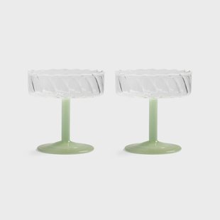 &Klevering - Coupe twirl groen set van 2