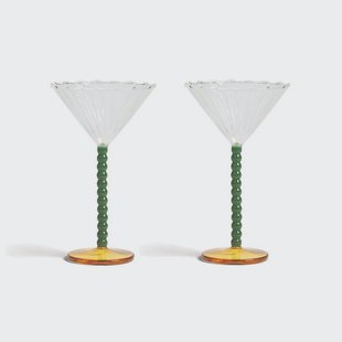 &Klevering - Coupe perle groen set van 2