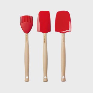 Le Creuset - Premium spatelset 3-delig Kersenrood
