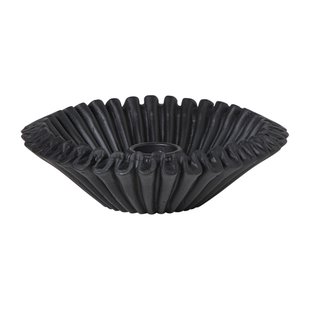 Kandelaar wave - zwart - ø13.5x4 cm
