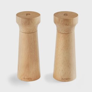 Amefa - Modern Peper- en Zoutmolenset 15 cm - Hout