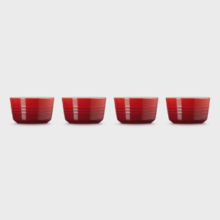 Le Creuset - Set van 4 Mini-Ramekins Kersenrood 7,8cm 0,1l