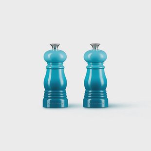 Le Creuset - Set van 2 Kleine Molens Caribbean Blue 11cm