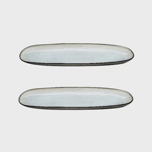 Medard de Noblat - Shadow Nacre Grote Serveerschaal 35.5 x 14 cm (set van 2)