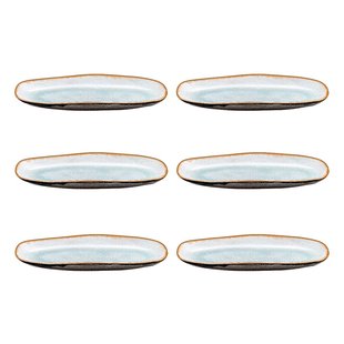 Medard de Noblat - Shadow Aqua Kleine Serveerschaal 23 x 11 cm (set van 6)