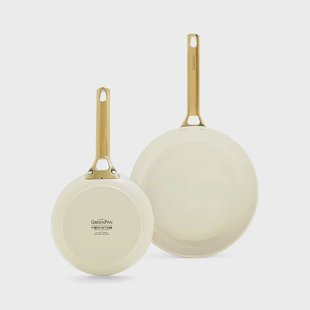 GreenPan - Padova Cream White 2-delige pannenset met keramische antiaanbaklaag 20/26 cm
