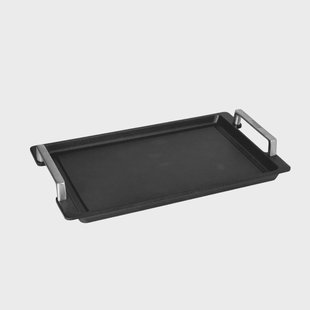 Eurolux - Teppanyaki plaat RVS met grepen 41x24x2,5CM