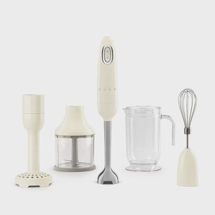 Smeg - Staafmixer | Crème | Jaren 50 | Staafmixer met accessoires +
