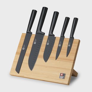 Richardson Sheffield - Nox 5-Delige Messenset met Magnetisch Messenblok - Bamboe