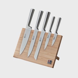 Richardson Sheffield - Visage 5-Delige Messenset met Magnetische Messenhouder - Bamboe