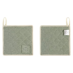 Witloft - Gerecycled Katoen Pannenlappen (2 st.) - Pistache