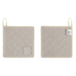 Witloft - Gerecycled Katoen Pannenlappen (2 st.) - Zand