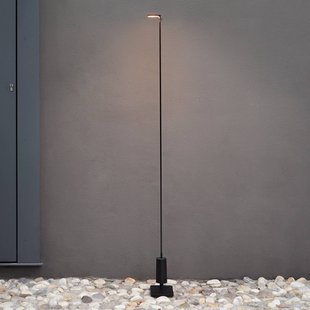 Luceplan LED tuinpadverlichting Flia, 75 cm hoog, zwart, kunststof