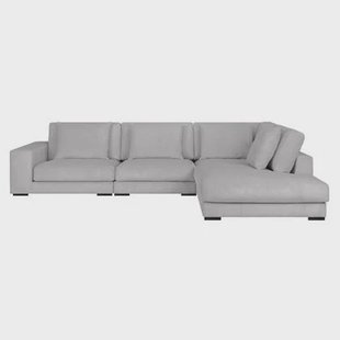 by fonQ Snug 4-zits Hoekbank met Chaise Longue Rechts - Lichtgrijs