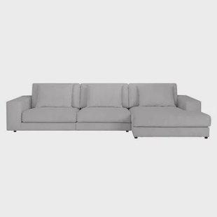 by fonQ Snug 3-zits Hoekbank met Chaise Longue Rechts - Lichtgrijs