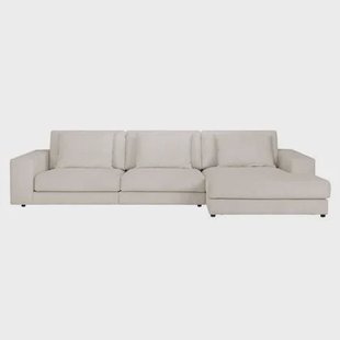 by fonQ Snug 3-zits Hoekbank met Chaise Longue Rechts - Crème