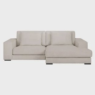by fonQ Snug 2-zits Hoekbank met Chaise Longue Rechts - Crème