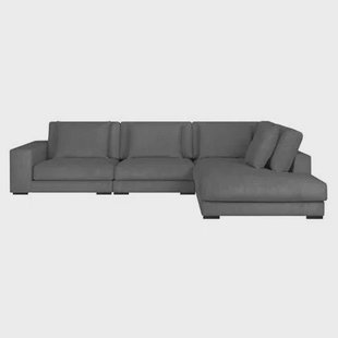 by fonQ Snug 4-zits Hoekbank met Chaise Longue Rechts - Donkergrijs by fonQ Snug 4-zits Hoekbank met Chaise Longue Rechts - Donkergrijs