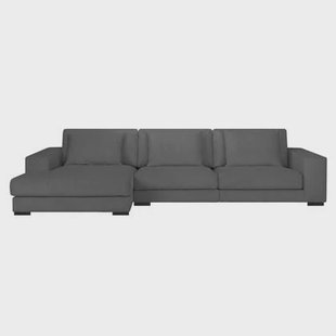 by fonQ Snug 3-zits Hoekbank met Chaise Longue Links - Donkergrijs