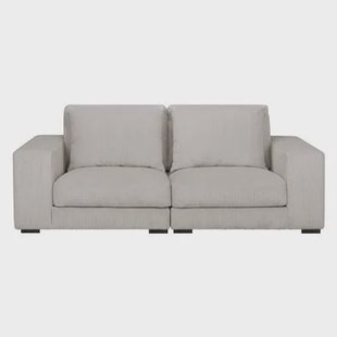 by fonQ Snug 2,5-zitsbank - Rib - Lichtgrijs