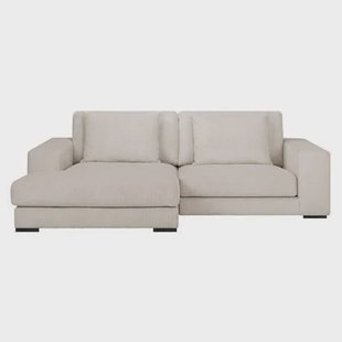 by fonQ Snug 2-zits Hoekbank met Chaise Longue Links - Crème