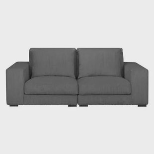 by fonQ Snug 2,5-zitsbank - Rib - Donkergrijs