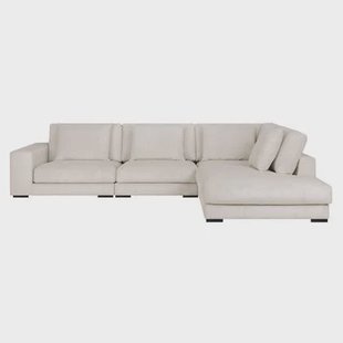 by fonQ Snug 4-zits Hoekbank met Chaise Longue Rechts - Crème