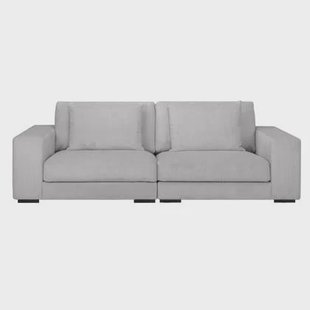 by fonQ Snug 3-zitsbank - Rib - Lichtgrijs