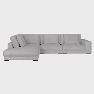by fonQ Snug 4-zits Hoekbank met Chaise Longue Links - Lichtgrijs