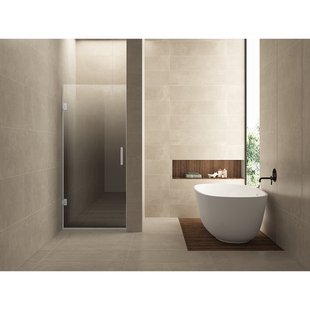 Nisdeur Links Wiesbaden Less 70x200 cm 8 mm Nano Spiegelrook- Naar Helder Glas Chroom